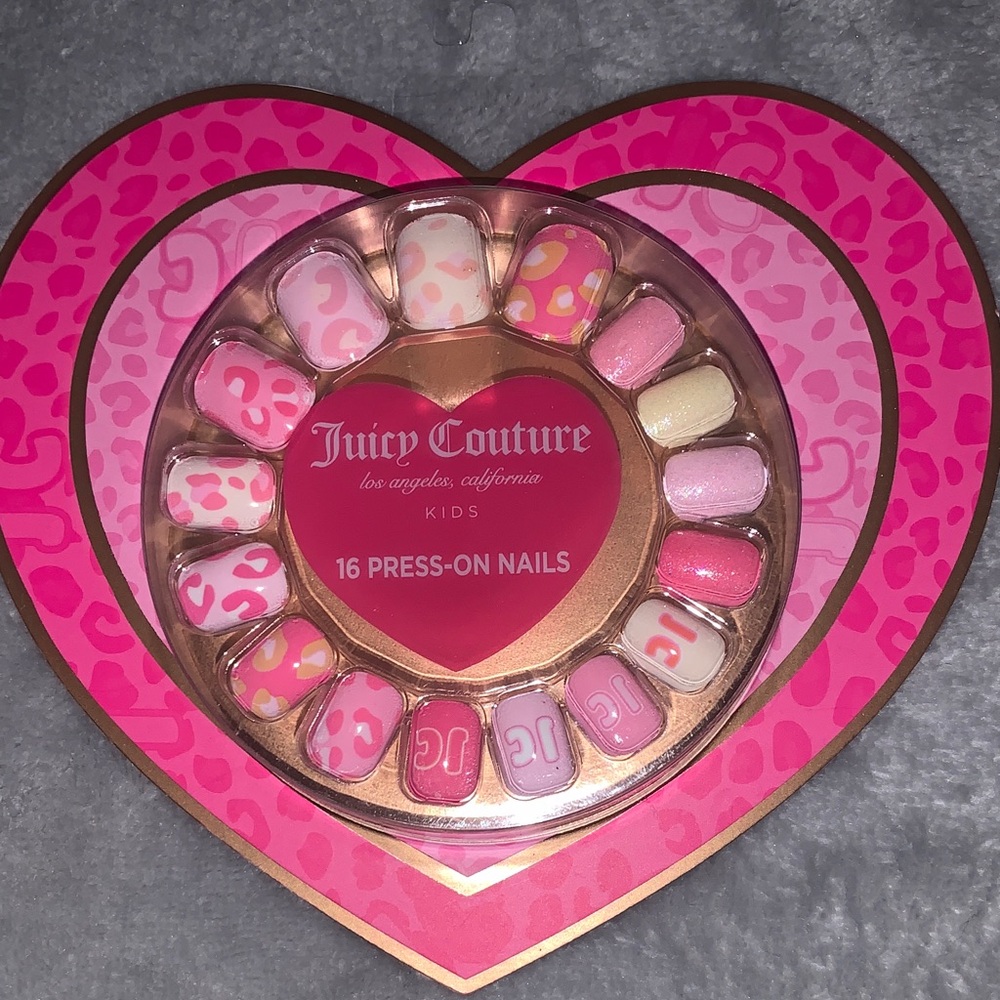 🆕- Juicy Couture Pink and White Press-On Nails Set - Picture 4 of 6